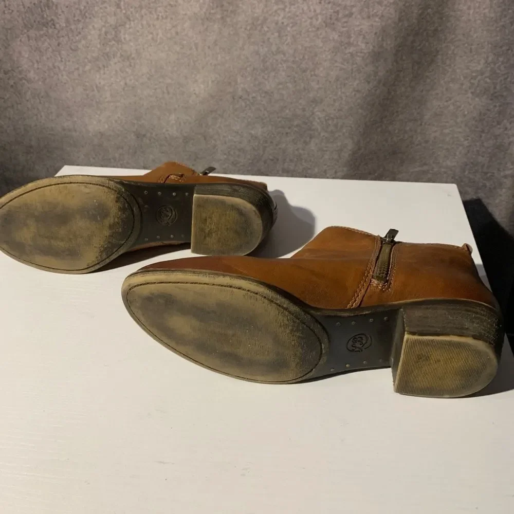 Lucky Brand Basel Booties Toffee Leather Women’s Size 7.5M - Picture 7 of 8